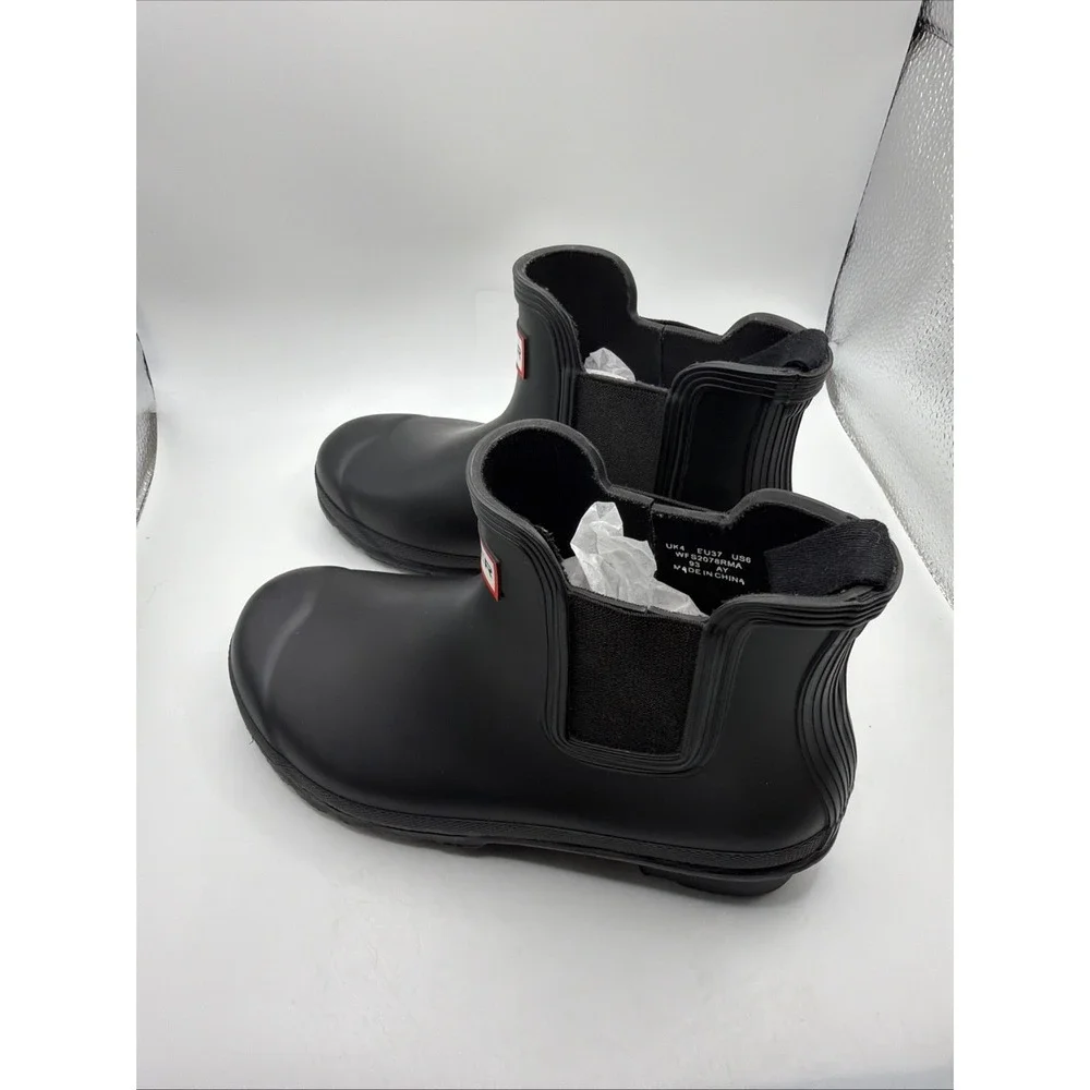 NEW! Women's Hunter Original Chelsea Rain‎ Boots WFS2078RMA BLACK Size 6. New